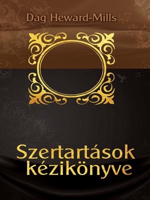 cover image of Szertartások Kézikönyve